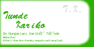 tunde kariko business card